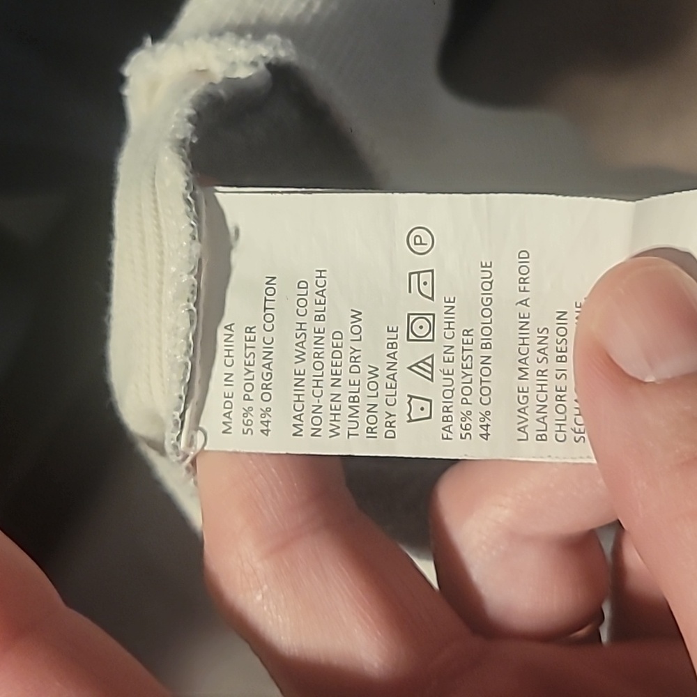 Prana Gotu Pullover Sweatshirt Grey/Off White Size XL Made With Organic Cotton - Picture 7 of 7